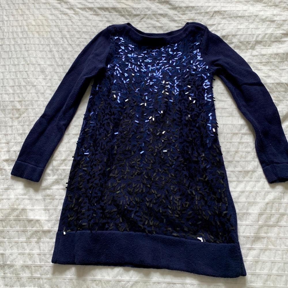 GAP kids navy blue sequin dress